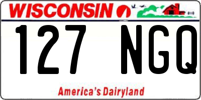 WI license plate 127NGQ