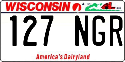 WI license plate 127NGR