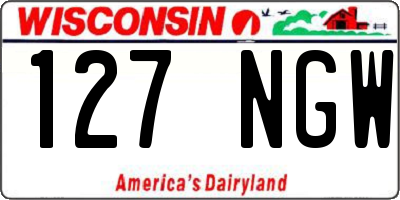 WI license plate 127NGW