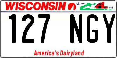 WI license plate 127NGY