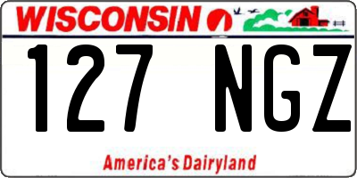 WI license plate 127NGZ