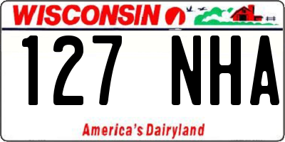 WI license plate 127NHA