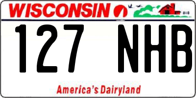 WI license plate 127NHB