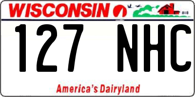 WI license plate 127NHC