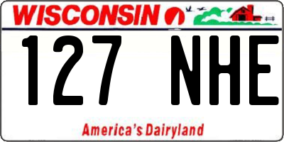 WI license plate 127NHE