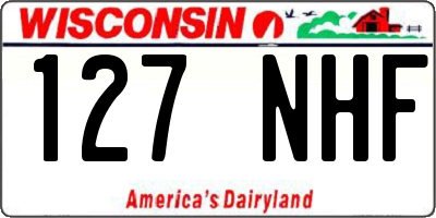 WI license plate 127NHF
