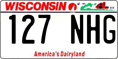WI license plate 127NHG
