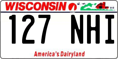 WI license plate 127NHI