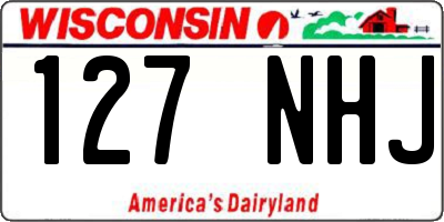 WI license plate 127NHJ