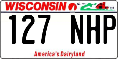 WI license plate 127NHP