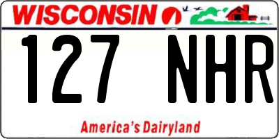 WI license plate 127NHR