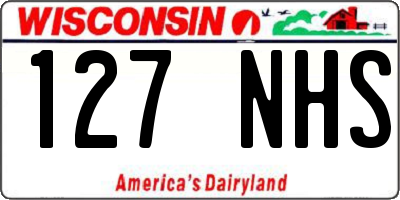 WI license plate 127NHS