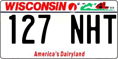 WI license plate 127NHT