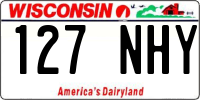 WI license plate 127NHY