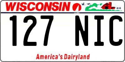 WI license plate 127NIC