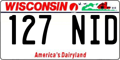 WI license plate 127NID