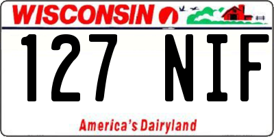 WI license plate 127NIF