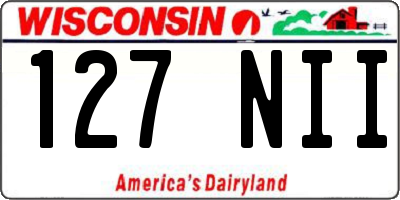 WI license plate 127NII
