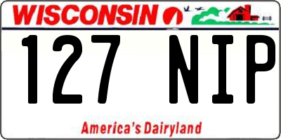 WI license plate 127NIP