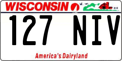 WI license plate 127NIV