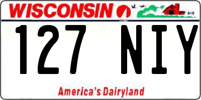 WI license plate 127NIY