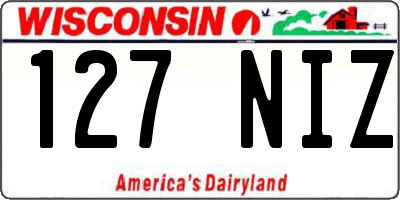WI license plate 127NIZ