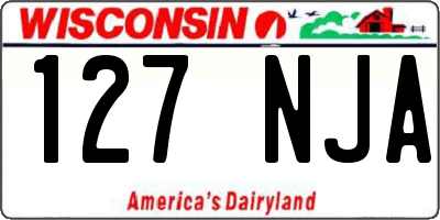 WI license plate 127NJA
