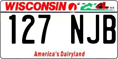 WI license plate 127NJB