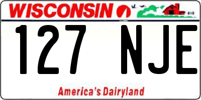 WI license plate 127NJE