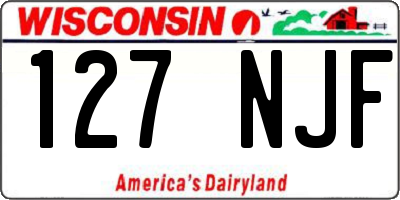 WI license plate 127NJF