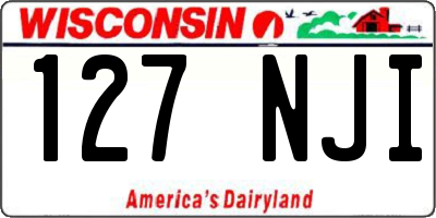 WI license plate 127NJI