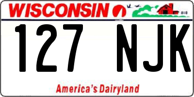 WI license plate 127NJK