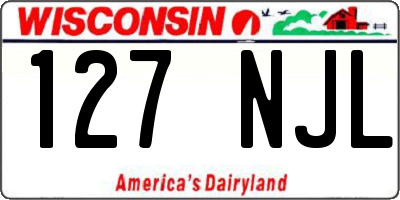 WI license plate 127NJL