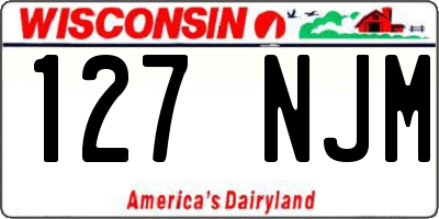 WI license plate 127NJM