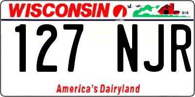 WI license plate 127NJR