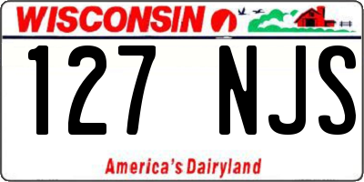 WI license plate 127NJS