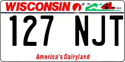 WI license plate 127NJT