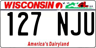 WI license plate 127NJU