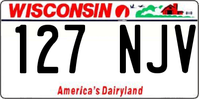 WI license plate 127NJV