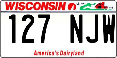 WI license plate 127NJW