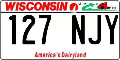 WI license plate 127NJY