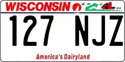 WI license plate 127NJZ