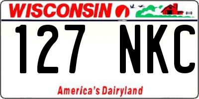 WI license plate 127NKC