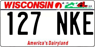 WI license plate 127NKE