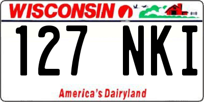 WI license plate 127NKI