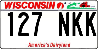 WI license plate 127NKK