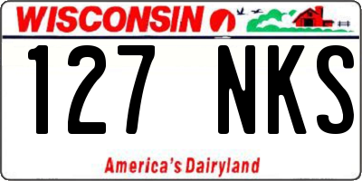 WI license plate 127NKS