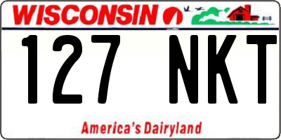 WI license plate 127NKT