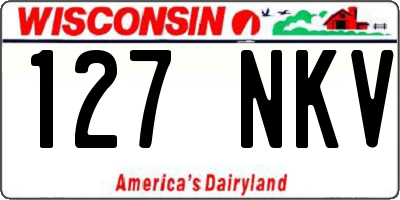 WI license plate 127NKV