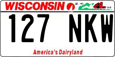 WI license plate 127NKW